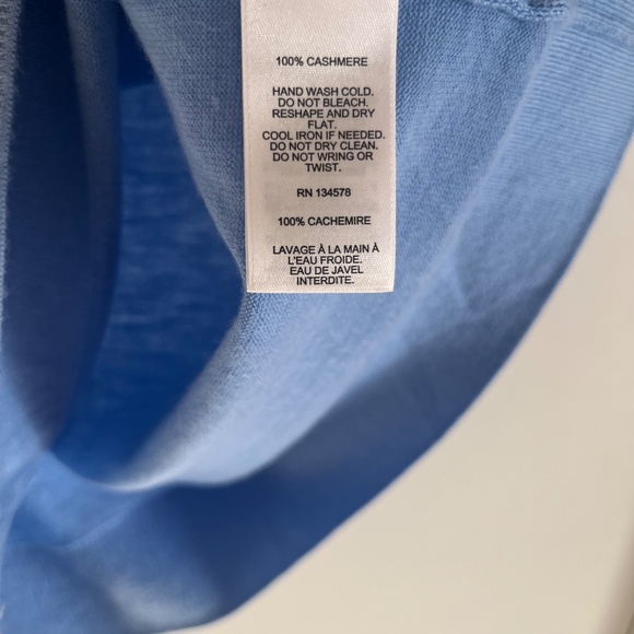 Cashmere Vineyard Vines periwinkle short sleeve sweater size S - Picture 6 of 7
